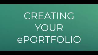 ePortfolio Tutorial [upl. by Dlorrej]