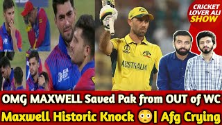 OMG MAXWELL Save Pak from OUT of WC  Maxwell Historic Knock 😳  Pak Good news  AUS v AFG [upl. by Ettelra]