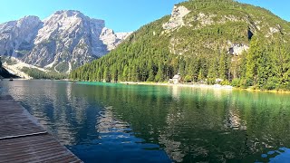 45 minute Indoor Cycling Workout Lago de Brais Dolomites 4K Video [upl. by Ricarda]