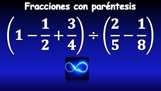 19 Fracciones con paréntesis suma resta multiplicación y división Respuestas video 18 [upl. by Stichter615]