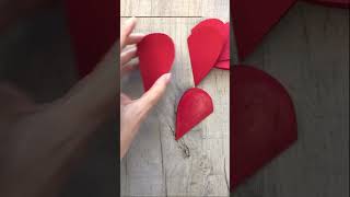 Super Easy DIY 3d Heart Valentines Day Card [upl. by Noraf]