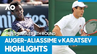 Felix AugerAliassime vs Aslan Karatsev Match Highlights 4R  Australian Open 2021 [upl. by Artap]