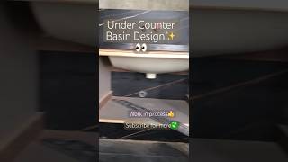 Under Counter Basin Design with Cabinet shorts [upl. by Vevine]