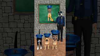 Police cat vs police dog vs police skibidi dog Which animal do you like moreshorts dog cat [upl. by Eceirtal230]