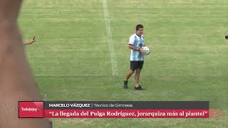 MARCELO VAZQUEZ  DT GIMNASIA  Habló sobre la incorporación del Pulga Rodríguez [upl. by Venetis]