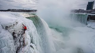 Will Gadds Historic Climb Up Frozen Niagara Falls [upl. by Ttirrem]