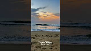 Morning Vibes Besant Nagar Beach  chennai shorts viral trending beach sunrise sea reels [upl. by Aidualk]