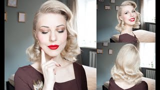 1950s Old Hollywood Diva Hairstyle Tutorial [upl. by Lilak790]