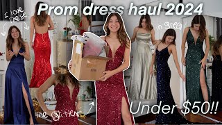 Under 50 Shein PROM DRESS Haul Prom 2024 [upl. by Saunder]