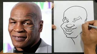 How to draw a Caricature of Mike Tyson [upl. by Elodie669]