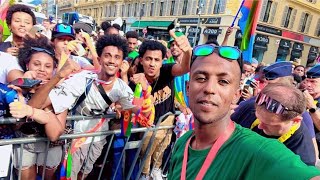 Biniam Girmay ምስ ህዝቡ [upl. by Anneyehc9]