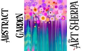 Easy floral Abstract step by step with Acrylic on Canvas The Art Sherpa  TheArtSherpa [upl. by Ifill339]