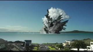 Tonga Underwater Volcanic Eruption Caught by a CCTV tonga [upl. by Orvas]