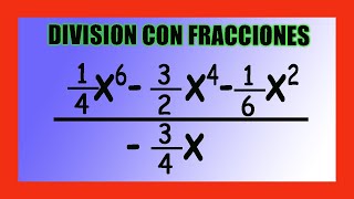 ✅👉 Division de Polinomios entre Monomios con FRACCIONES [upl. by Htebzile]