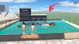 swimming pool water in police station in Indian bike driving 3d game [upl. by Rufina931]