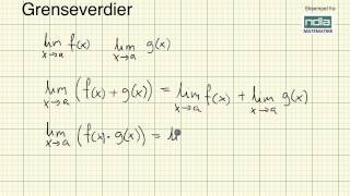 Matematikk R1 Grenseverdier regneregler [upl. by Shanleigh]