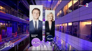 Résultats du 2nd tour des élections présidentielles 2022 France 2 [upl. by Ahter]