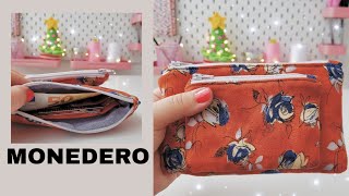 🎁 Cómo hacer una CARTERA o MONEDERO de tela paso a paso  CARTERAS DE TELA [upl. by Aer]