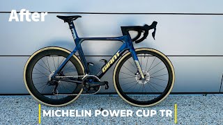 Installing Tubeless Michelin Power Cup TLR on Giant Propel SL [upl. by Lezah]