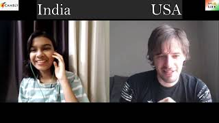 Cambly English Conversation 67 with lovely tutor from the USA  Adrija Biswas [upl. by Lokim]