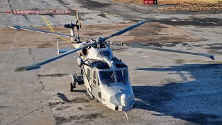 Westland Wildcat AH1 Taxi and Takeoff at ENLK TOWER VIEW [upl. by Notnelc257]