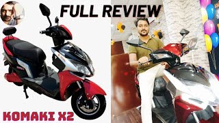 ELECTRIC SCOOTER KOMAKI X2 LOW BUDGET FULL REVIEW WITH Rulerjawed komaki electricscooter [upl. by Esdras]