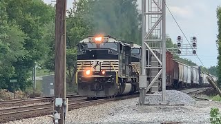 Weird Freight Car amp Trains Speeding Through Small Town America Big Norfolk Southern Trains amp DPUs [upl. by Eelrak758]