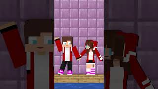 HELP JJ AND JJ SISTER hole in the wall game JJ AND MIKEY MAIZEN  Minecraft Animation shorts [upl. by Girovard]