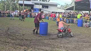 Roscoes chili change second heat girl on mini bike goes into the crowd [upl. by Milla]