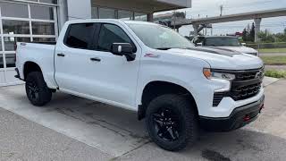 White 2024 Chevrolet Silverado 1500 LT Trail Boss Review Calgary AB  Wolfe Calgary  CU416820 [upl. by Chapen]