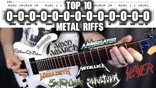 Top 10 Metal Riffs That Improve Your Right Hand Technique [upl. by Shauna]