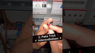 ⚡️Aderendhülsen 🙋🏾‍♂️Elektriker Trick❗️ elektrik handwerk elektriker elektro strom diy [upl. by Felecia807]