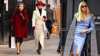 Autumn  Winter Street Style Trends in London Februarys Fashion Highlights [upl. by Ahsein]