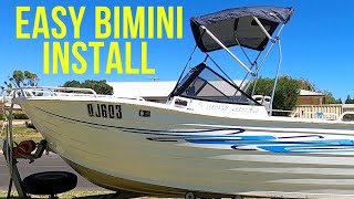 Easy Boat Bimini Install OceanSouth Bimini [upl. by Fugazy]