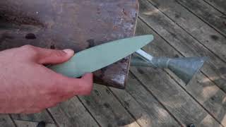 How To Sharpen A Shovel By Hand Using A Sharpening Stone Tutorial [upl. by Rabjohn]