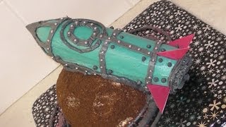 Space Rocket Birthday Cake Howto [upl. by Reginauld203]