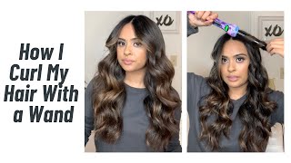 HOW TO CURL YOUR HAIR WITH A WAND FOR BEGINNERS [upl. by Diogenes]