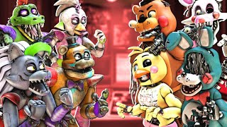 SFM FNaF Shattered Security Breach vs Withered Toys [upl. by Nesral]