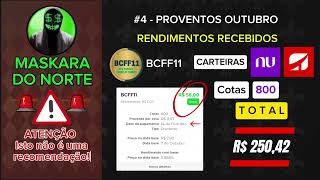 Proventos de outubro  BCFF11 BTCI11 mxrf11  RZAG11 xplg11 [upl. by Thurber]