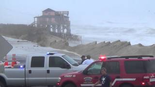 High Tide Erosion amp Overwash in Kitty Hawk amp Nags Head on Sunday Oct 4 2015 [upl. by Asir]