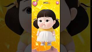 Cute little cartoon baby girl makeover By My Talking Angela 2 shortvideo cosplay [upl. by Riada103]