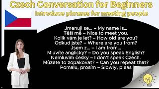 Czech Conversation for Beginners  10 Basic Phrases for Meeting People [upl. by Chaudoin48]