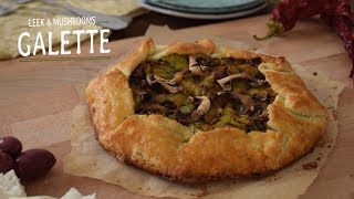 Leek amp Mushrooms Galette Recipe  Go Delicious [upl. by Eyla758]