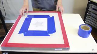 How To Screen Printing Using Paper Stencils [upl. by Engen26]