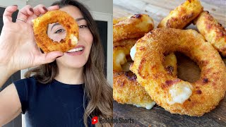 Air Fryer Cheesy Onion Rings Recipe  Simple and Delish by Canan [upl. by Illoh]