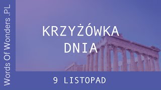 WOW Krzyżówka Dnia 9 Listopad [upl. by Antonio]