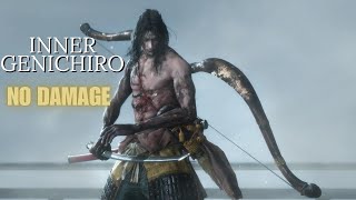 Sekiro  Inner Genichiro No Damage Boss Fight Bell Demon [upl. by Niret385]