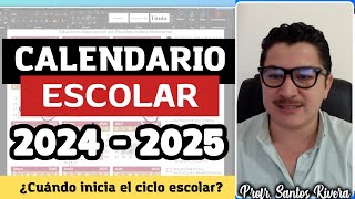 Calendario escolar 2024  2025  Fechas importantes [upl. by Kenelm]