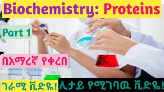 Biochemistry Proteins part 1 interestingly explained video using Amharic speech [upl. by Clay]