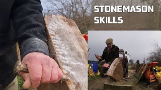 How to dress stone Lessons from a Master stonemason [upl. by Adriene]